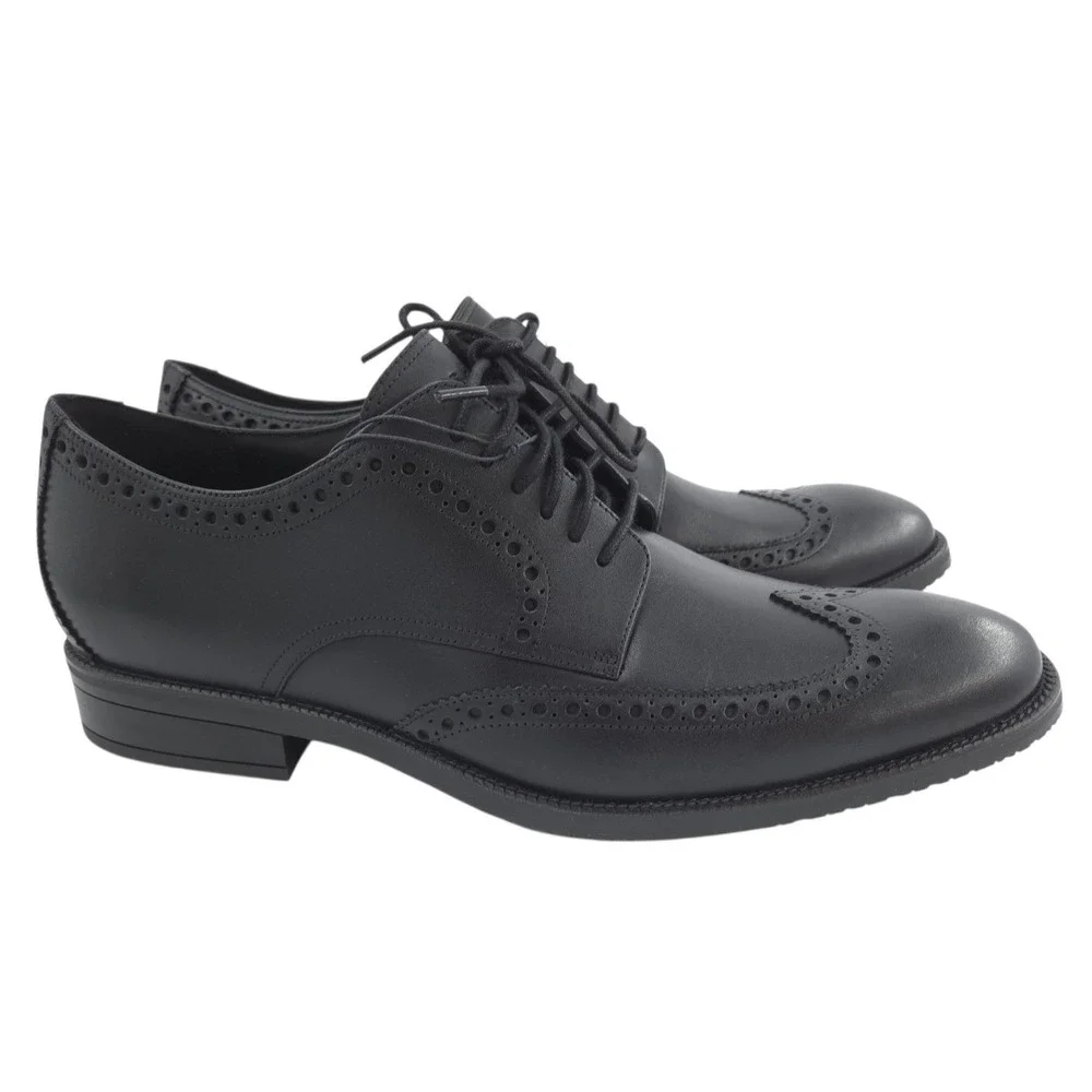 Cole Haan ME Wingtip Oxford Dress Shoes Mens 13 Black Leather Waterproof NEW